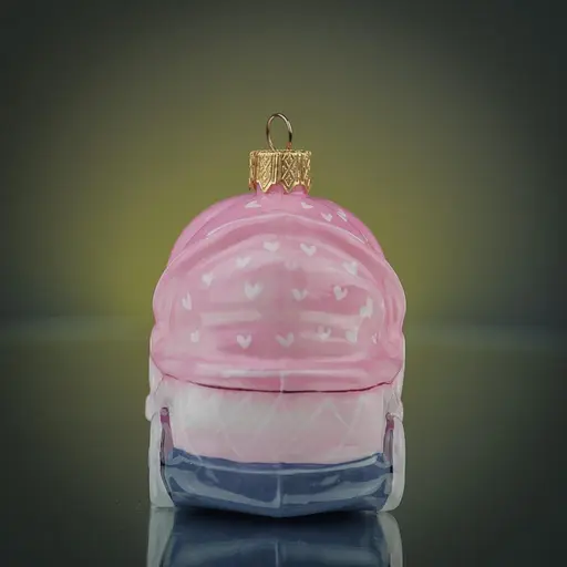 Ялинкова прикраса Різдвяні історії Візочок для дівчинки скло (4820001178845) - фото 3