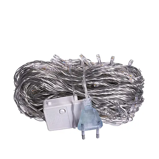 Новогодняя гирлянда комнатная нить GarlandoPro 22 м 220 LED белый провод Желтый свет W220LED22MWY - фото 3