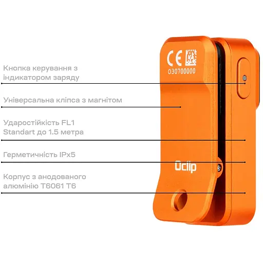 Ліхтар Olight Oclip orange - фото 6