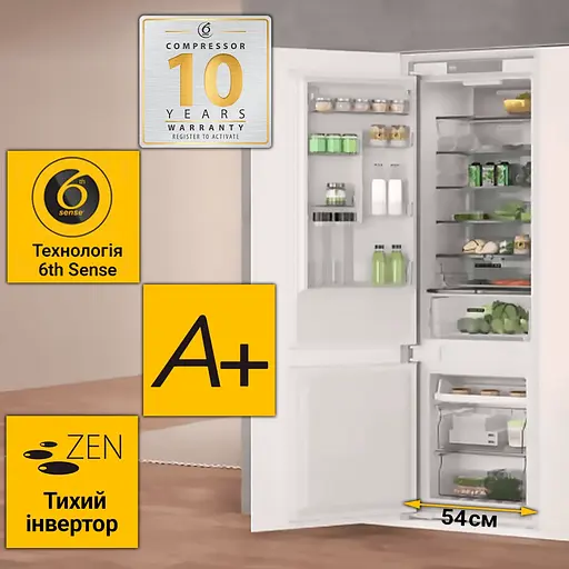 Встроенный холодильник Whirlpool WHC20 T352 с инверторным компрессором - фото 9