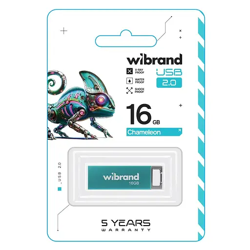 USB флеш накопичувач Wibrand 16GB Chameleon Light Blue USB 2.0 (WI2.0/CH16U6LU) - фото 2