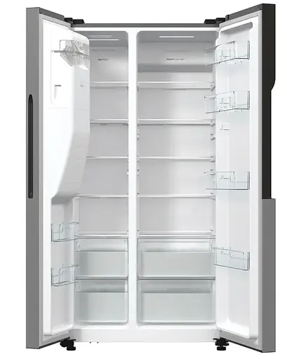 Холодильник Gorenje SBS, 179х70х92 см, 2 двери, 376(190) л, А++, NF+, инвертор, зона освещения, диспенсер, генератор льда, внешний дисплей, нержавеющая сталь - фото 3