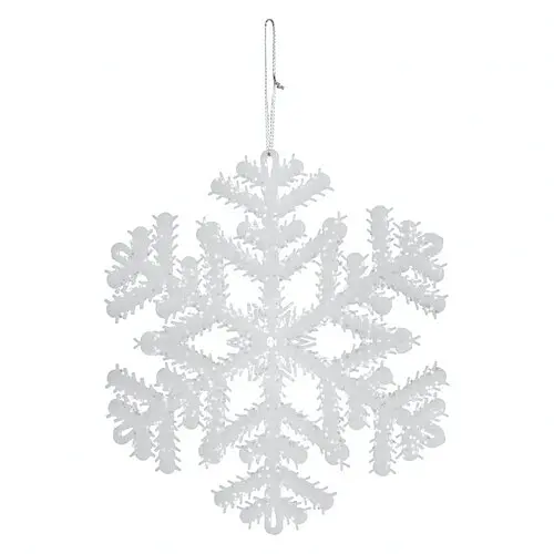 Снежинка с блестками 12 см - фото 1