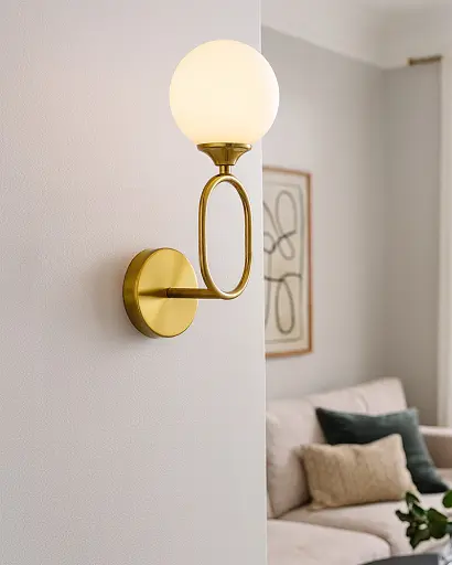 Бра, настінний світильник Edlin PL321159-1 Sonte G9 1x10W IP20 латунний - фото 2