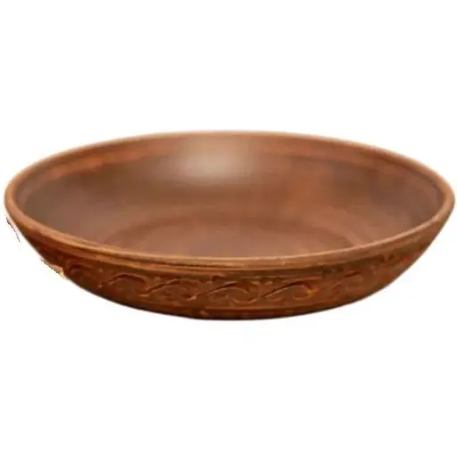 Салатник керамічний (глиняний)  0.5 л різьблений коричневий