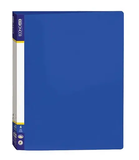 Папка-реєстратор пластикова А4 Е30702 Economix з 4-ма О-подібними кільцями 3мм Синій - фото 1