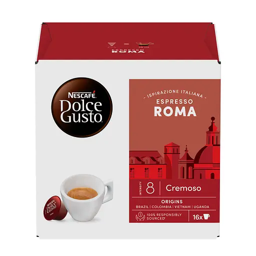 Уцінка. Кава в капсулах NESCAFE Dolce Gusto Espresso Roma 99.2 г (16 шт. по 6.2 г) - фото 4