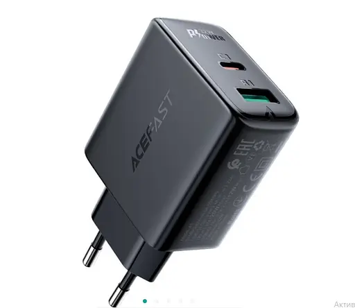 Зарядное устройство быстрое Acefast A5 32 W USB-C + USB-A) - фото 1