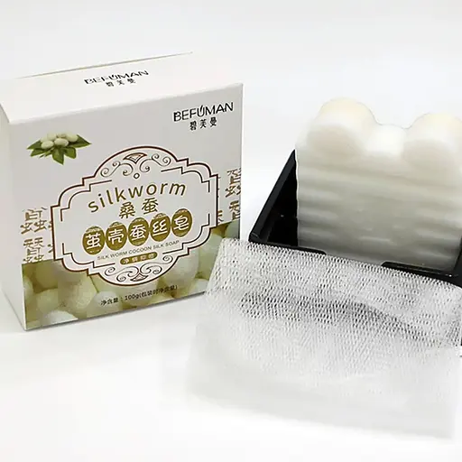 Мыло для лица Zilin Silkworm Cocoon Silk Soap 100 г - фото 2