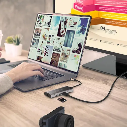 USB-хаб j5create JCD393-N, USB Type-C 7-в-1 (JCD393-N) - фото 8