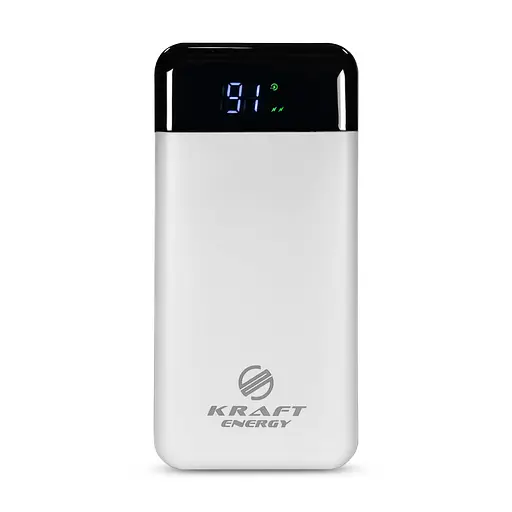 Повербанк 20000mAh Power Bank Kraft KPB-2120FCL White 22.5W QC3.0 LED-ліхтар (43-00053)