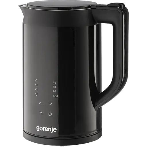 Gorenje Электрочайник 1.7л, двойные стенки, LED дисплей, Strix контроль, черный