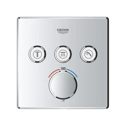 Душова система прихованого монтажу термостатична Grohe QuickFix Precision Smartcontrol Cube 34875000, Хром - фото 5