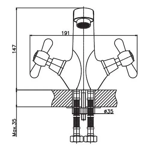 Змішувач для умивальника Haiba DOMINOX 161 HB0073 - фото 2