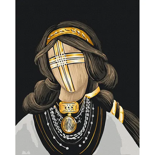 Картина по номерам на подрамнике Brushme Берегиня Юлия Ангелюк