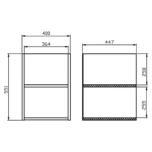 Шафка підвісна відкритий під стільницю Cersanit Moduo 40 см дуб - фото 6