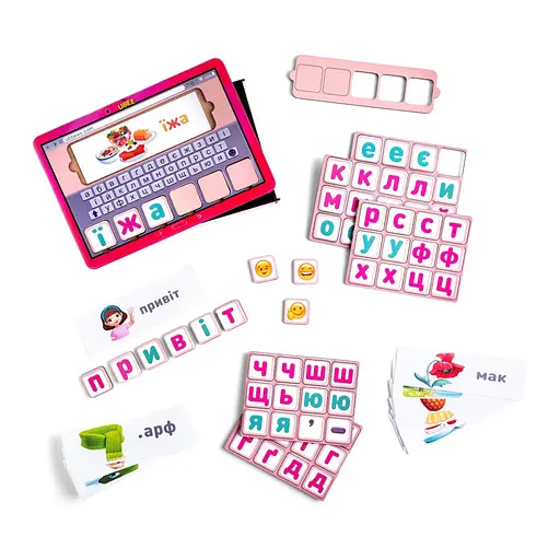 Планшет для дівчаток "Збери слово за картинкою" Ubumblebees (ПСД199-УКР) PSD199-UKR українською мовою - фото 1