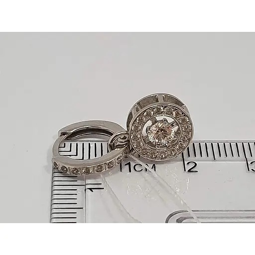 Золотые серьги Империя золота-подвески с фианитами. СВ263БИ - фото 6