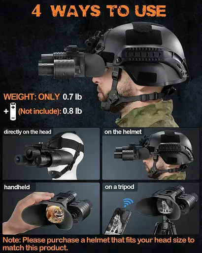 Прибор ночного видения NV-880 8x16MP с цифровым зумом 1080P HD WiFi 850nm (до 600м в темноте) - фото 6