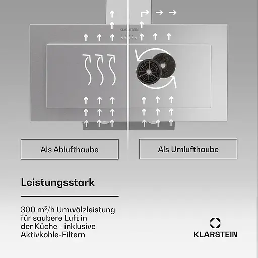 Витяжка Klarstein Athena 90 300 м³/год (10045318) - фото 5