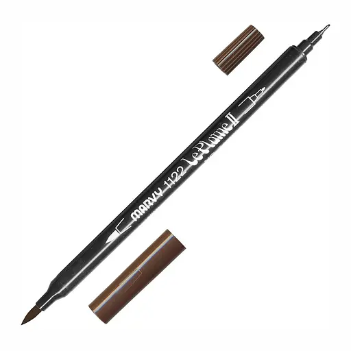Маркер для бумаги Темный коричневый 0.75 мм 1-6 мм 1122-S Le Plume II Marvy [CD] - фото 1