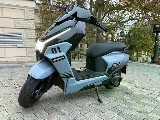 Электроскутер Двухместный Crosser CR22 (2500W, 72V/35Ah) Голубой - фото 6