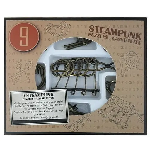 Набір головоломок Eureka Steampunk Puzzles червоний 9 шт. (473206) - фото 1