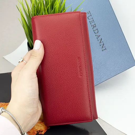 Гаманець жіночий шкіряний Fuerdanni 1180 червоний на магнітах - фото 9