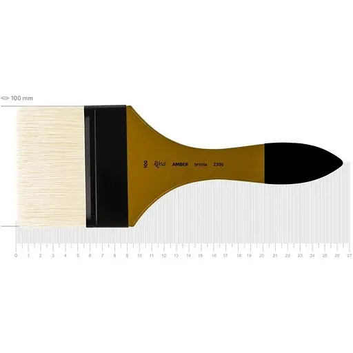 Кисть щетина флейц AMBER 2306 №100 короткая ручка Rosa