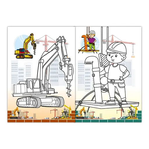 Детская раскраска На стройке РМ-77-02 с маской - фото 2