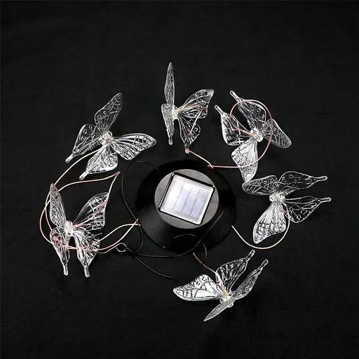 Светильник ночник Butterfly Led Solar на солнечной батарее 16 режимов colors - фото 3