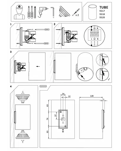 Бра Nowodvorski 9320 Tube - фото 3