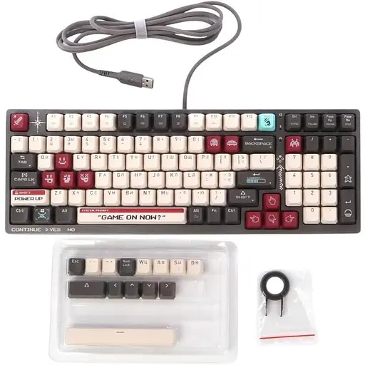 Клавіатура Bloody A4Tech S98 USB (Pixels Red) Gray White (S98 (Pixels Red)) - фото 4