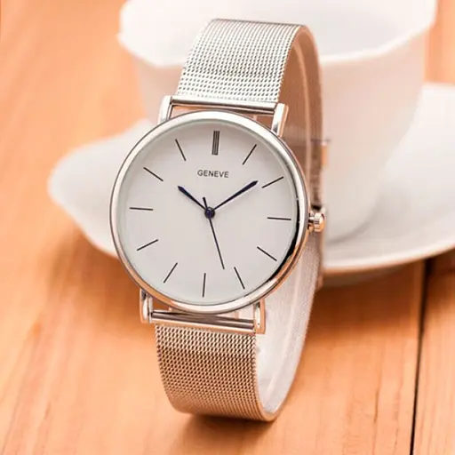 Наручний годинник жіночий Geneva Steel Silver Сріблястий (800) - фото 3