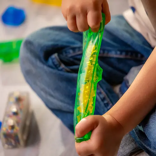 Сенсорний конструктор Jelly Blox 2 в 1 Будуй - складай в кейсі 30 елементів (931693) - фото 3