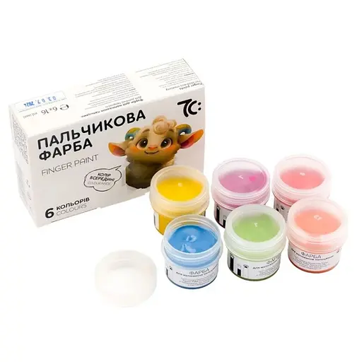 Детский набор пальчиковых красок GAMMA`UA 7C40601, 6 цветов - фото 1