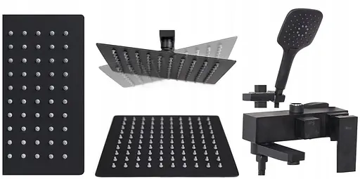 Душова система Rea Fort black mat чорний матовий REA-P9861, Чорний матовий - фото 3