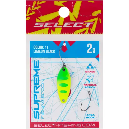 Блешня Select Supreme 2.0g 27mm #11 LimeON Black - фото 2