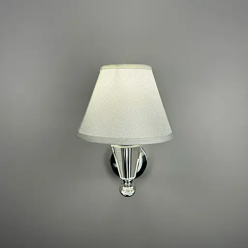 Бра з білим абажуром та прозорим кришталем Line F S 609/1 N CH - фото 6