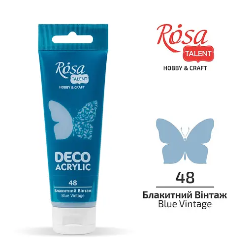 Акрил для декора Голубой винтаж (48) матовый 75 мл Rosa Talent - фото 2