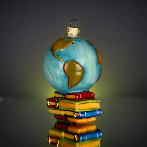 Ялинкова прикраса Різдвяні історії Глобус школяра скло (4820001045345) - фото 2