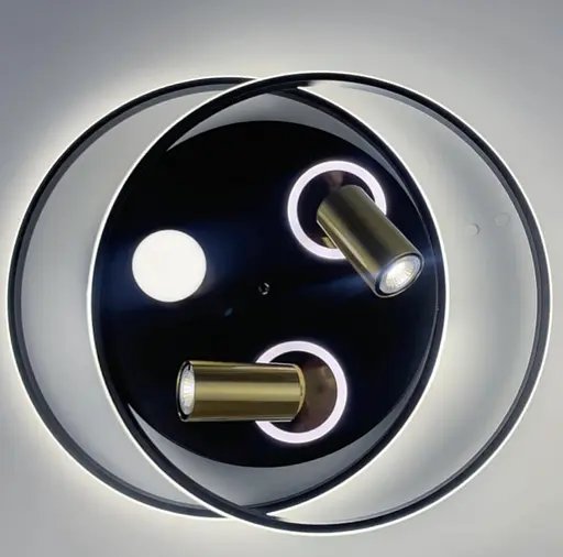 Стельовий світильник із золотистими спотами | Арт. G 568/2+LED | Line F - фото 7