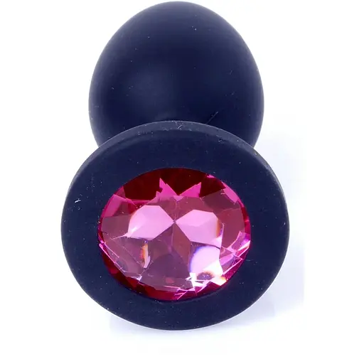Силіконова анальна пробка Boss Of Toys Boss Series - Jewellery Black Silicon Plug Small Pink S, BS6400083 - фото 3