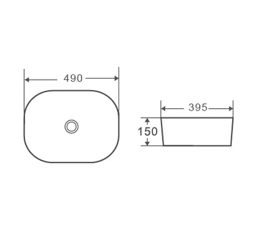 Раковина накладная Mixxus Premium Diverse-0101 (MP6484) - фото 2
