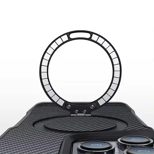 Чохол Epik TPU+PC Metal Buttons with MagSafe Carbon Ring для Apple iPhone 15 Pro 6.1 Чорний - фото 7