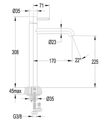 Змішувач для раковини Omnires Y gold (Y1212GL) - фото 4