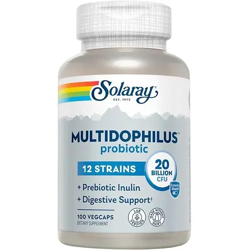 Пробіотики і пребіотики Solaray Multidophilus 12 20 Billion CFU, 100 вегакапсул