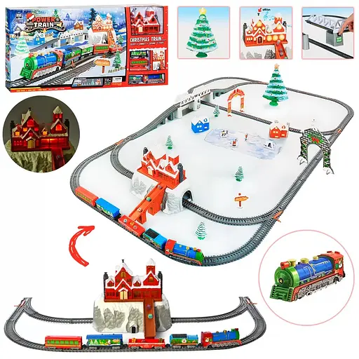 Детская новогодняя железная дорога Baby Toys Power Train (21816) - фото 4