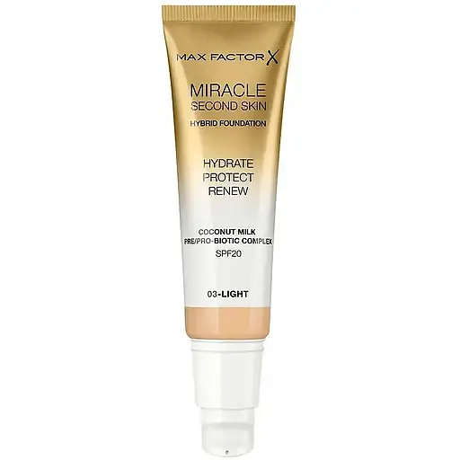 Тональна основа Max Factor Miracle Second Skin тон 03 (Light) 30 мл - фото 2