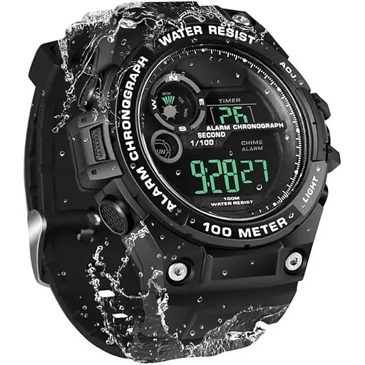 100-метровые подводные часы для дайвинга для мужчин и мальчиков с секундомером, хронографом, функциями сигнализации.